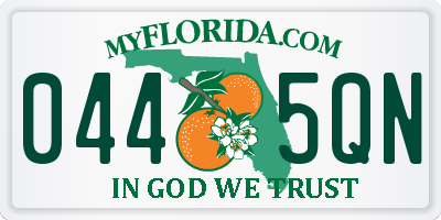 FL license plate 0445QN