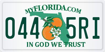 FL license plate 0445RI