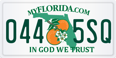 FL license plate 0445SQ