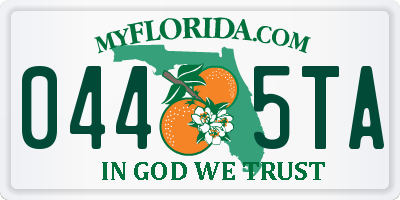 FL license plate 0445TA
