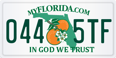 FL license plate 0445TF