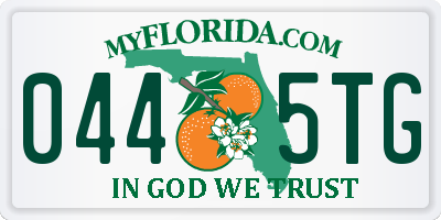 FL license plate 0445TG