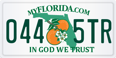 FL license plate 0445TR