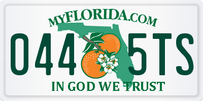 FL license plate 0445TS