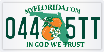 FL license plate 0445TT