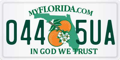 FL license plate 0445UA