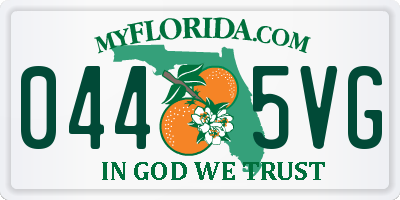 FL license plate 0445VG