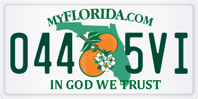 FL license plate 0445VI