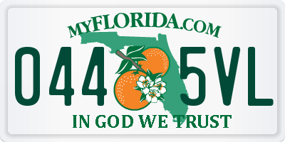 FL license plate 0445VL