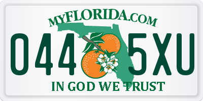 FL license plate 0445XU
