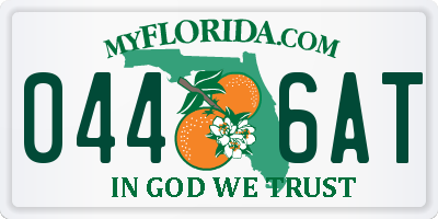 FL license plate 0446AT