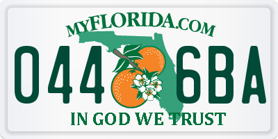 FL license plate 0446BA