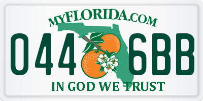 FL license plate 0446BB