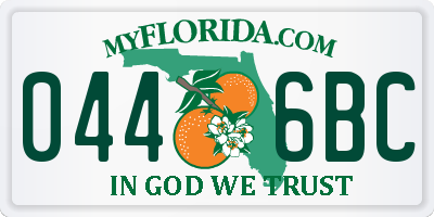 FL license plate 0446BC