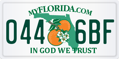 FL license plate 0446BF