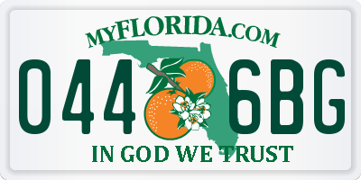 FL license plate 0446BG