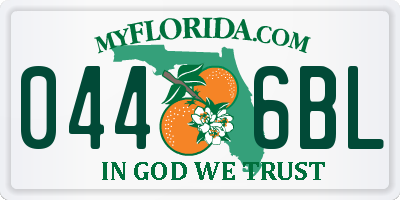 FL license plate 0446BL
