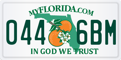 FL license plate 0446BM