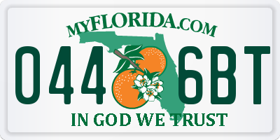 FL license plate 0446BT