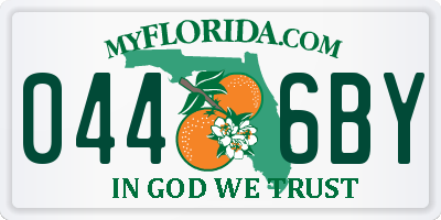 FL license plate 0446BY