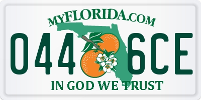 FL license plate 0446CE