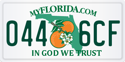 FL license plate 0446CF
