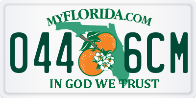 FL license plate 0446CM