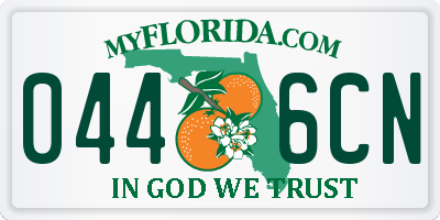 FL license plate 0446CN