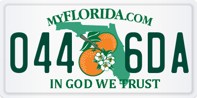 FL license plate 0446DA