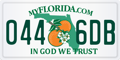 FL license plate 0446DB