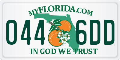 FL license plate 0446DD