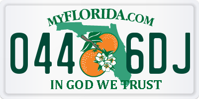 FL license plate 0446DJ