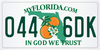 FL license plate 0446DK