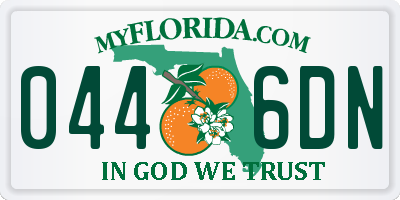 FL license plate 0446DN