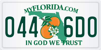 FL license plate 0446DO