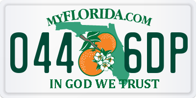 FL license plate 0446DP