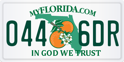 FL license plate 0446DR