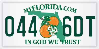 FL license plate 0446DT