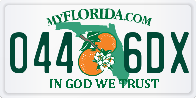 FL license plate 0446DX
