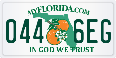 FL license plate 0446EG