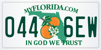 FL license plate 0446EW