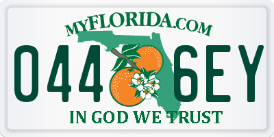 FL license plate 0446EY