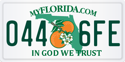 FL license plate 0446FE