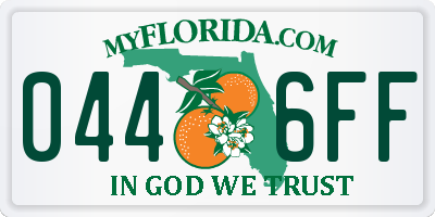 FL license plate 0446FF
