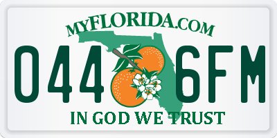 FL license plate 0446FM