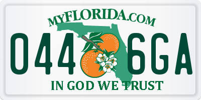 FL license plate 0446GA