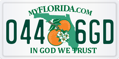 FL license plate 0446GD