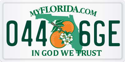 FL license plate 0446GE