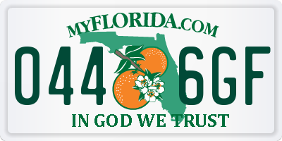 FL license plate 0446GF
