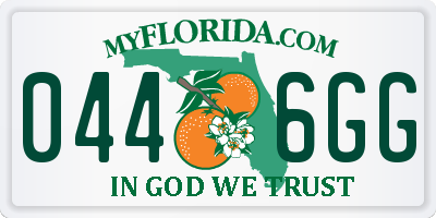 FL license plate 0446GG
